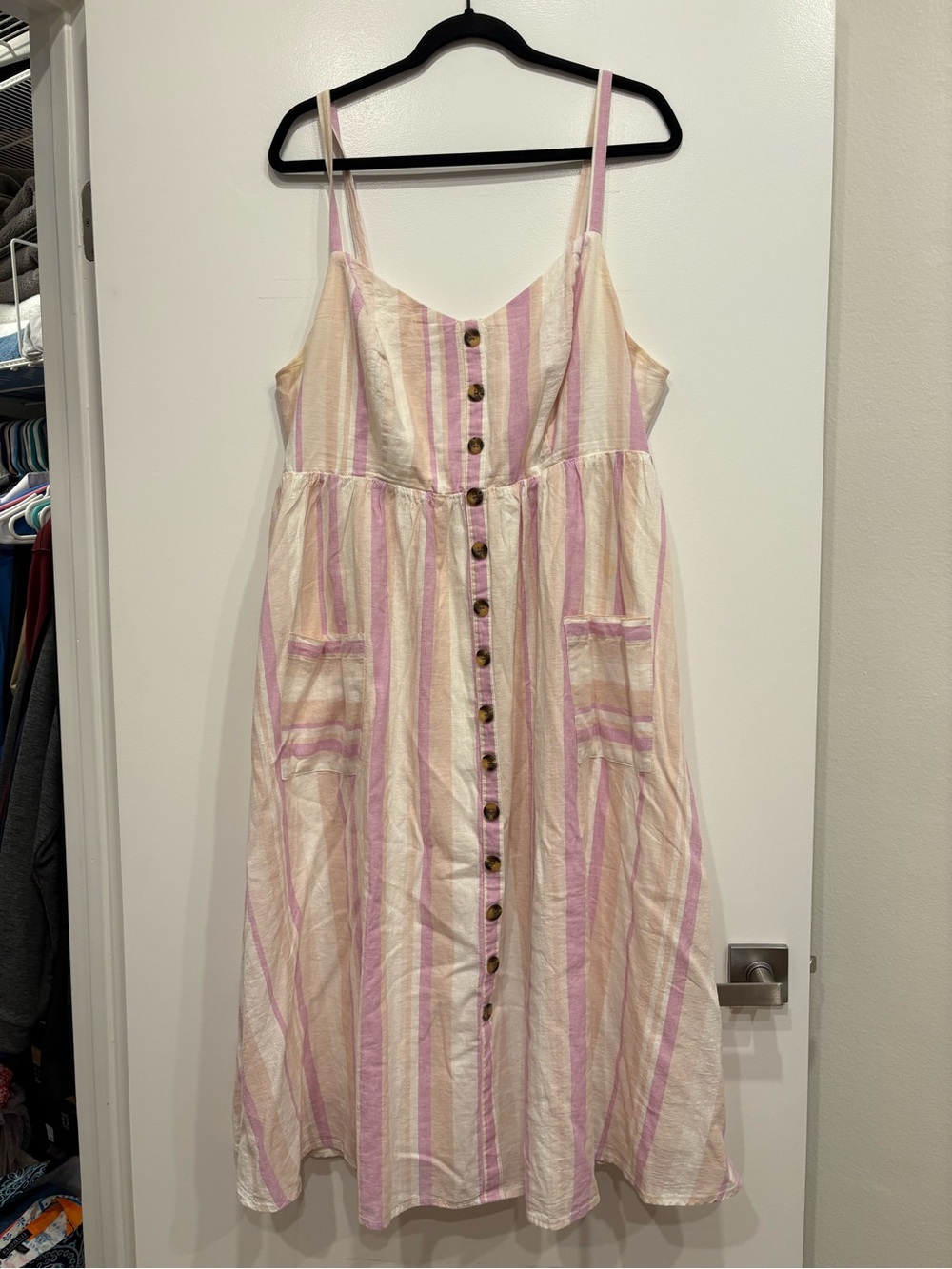 Torrid Linen Cotton Striped Dress - Excellent Condition - Size 2